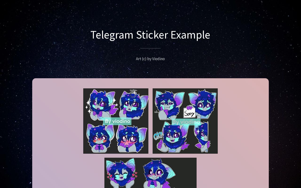 Telegram Sticker Example